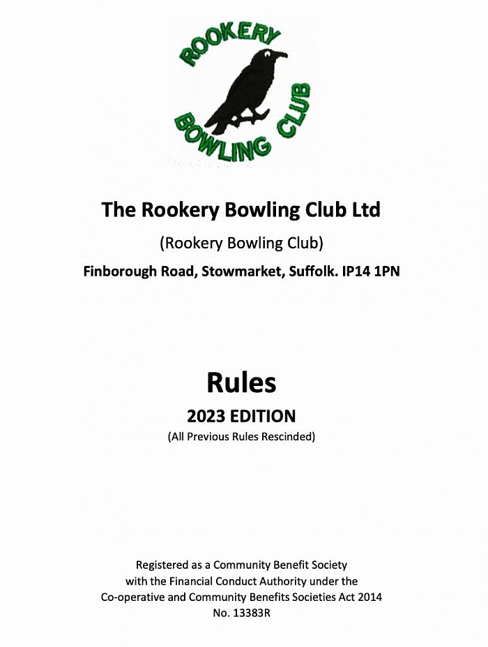 Rookery Bowling Club Rules v2023